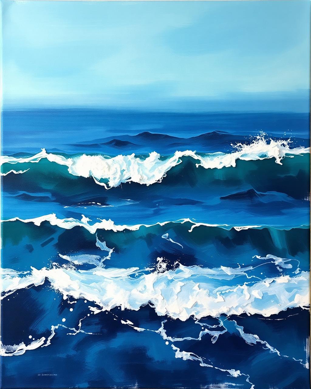 Ocean Whisper — original oil on canvas, 80 × 120 cm